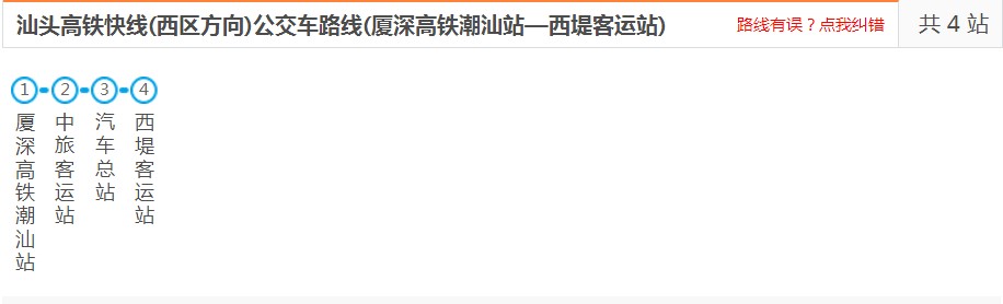 汕头高铁快线西线（西堤客运站-厦深高铁潮汕站）