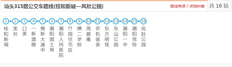 汕头潮阳315路_汕头潮阳315路公交车路线_潮阳公交查询