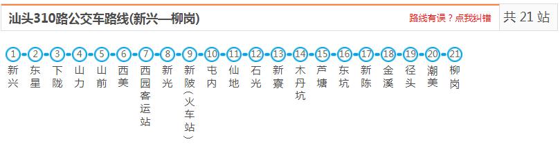 汕头潮阳310路_汕头潮阳310路公交车路线_潮阳公交查询