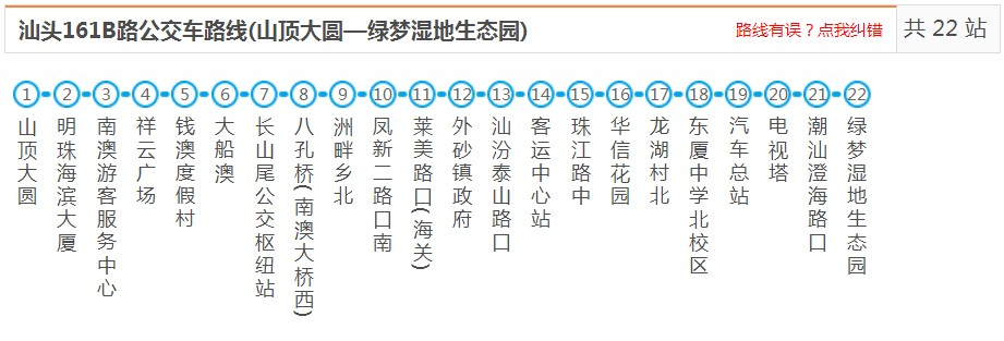 汕头161B路_汕头161B路公交车路线_汕头-南澳公交查询