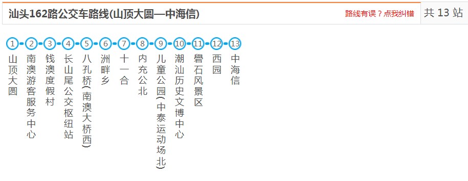 汕头162路_汕头162路公交车路线_濠江-南澳公交线路查询