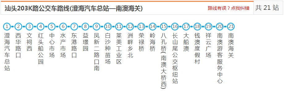 汕头澄海203K路_汕头203K路公交车路线_汕头公交查询