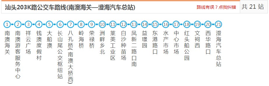 汕头澄海203K路_汕头203K路公交车路线_汕头公交查询