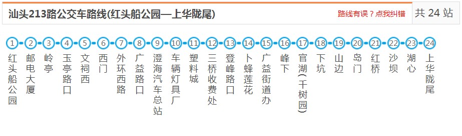 汕头澄海213路_汕头213路公交车路线_汕头公交查询