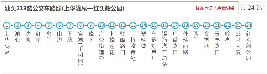 汕头澄海213路_汕头213路公交车路线_汕头公交查询