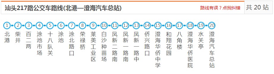 汕头澄海217路_汕头217路公交车路线_汕头公交查询