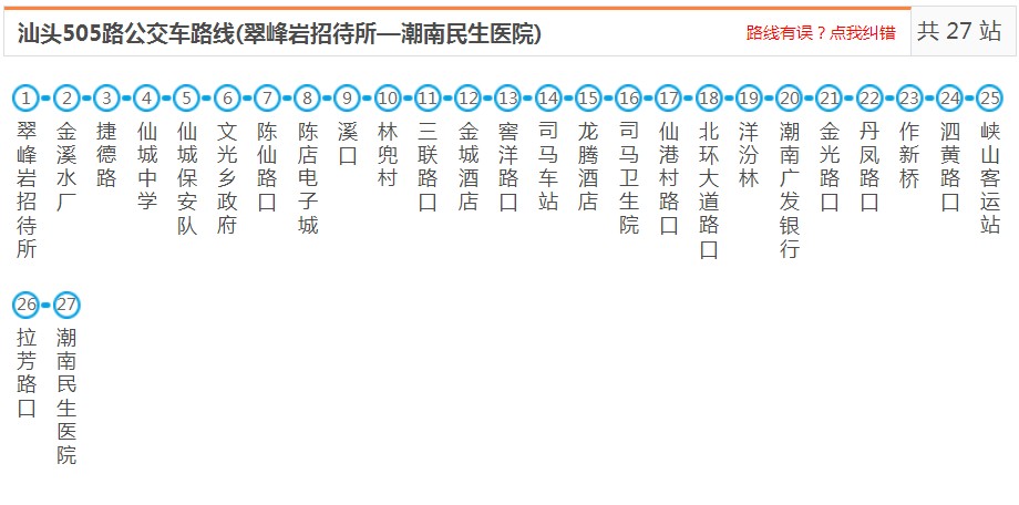 汕头潮南505路_汕头505路公交车路线_汕头公交查询