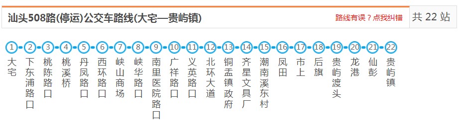 汕头潮南508路(停运)_汕头508路(停运)公交车路线_汕头公交查询