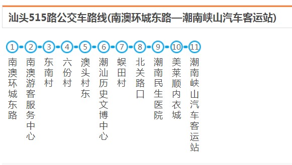 汕头潮南515路_汕头515路公交车路线_汕头公交查询