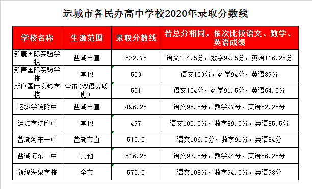 运城新康国际学校录取分数线2020