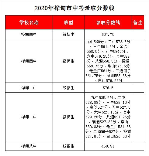 桦甸四中录取分数线2020
